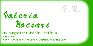 valeria mocsari business card